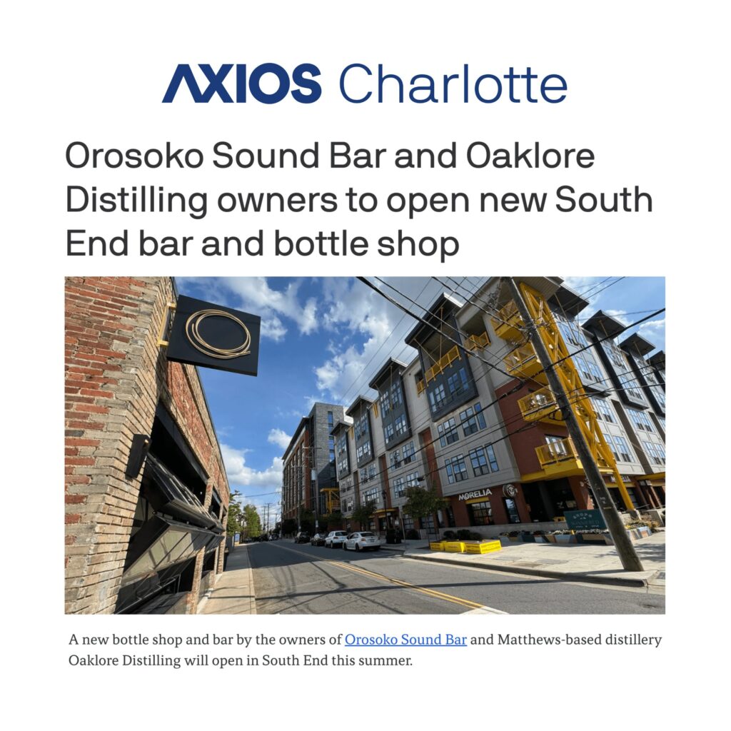 Orosoko Sound Bar and Oaklore Distilling owners to open new South End bar and bottle shop